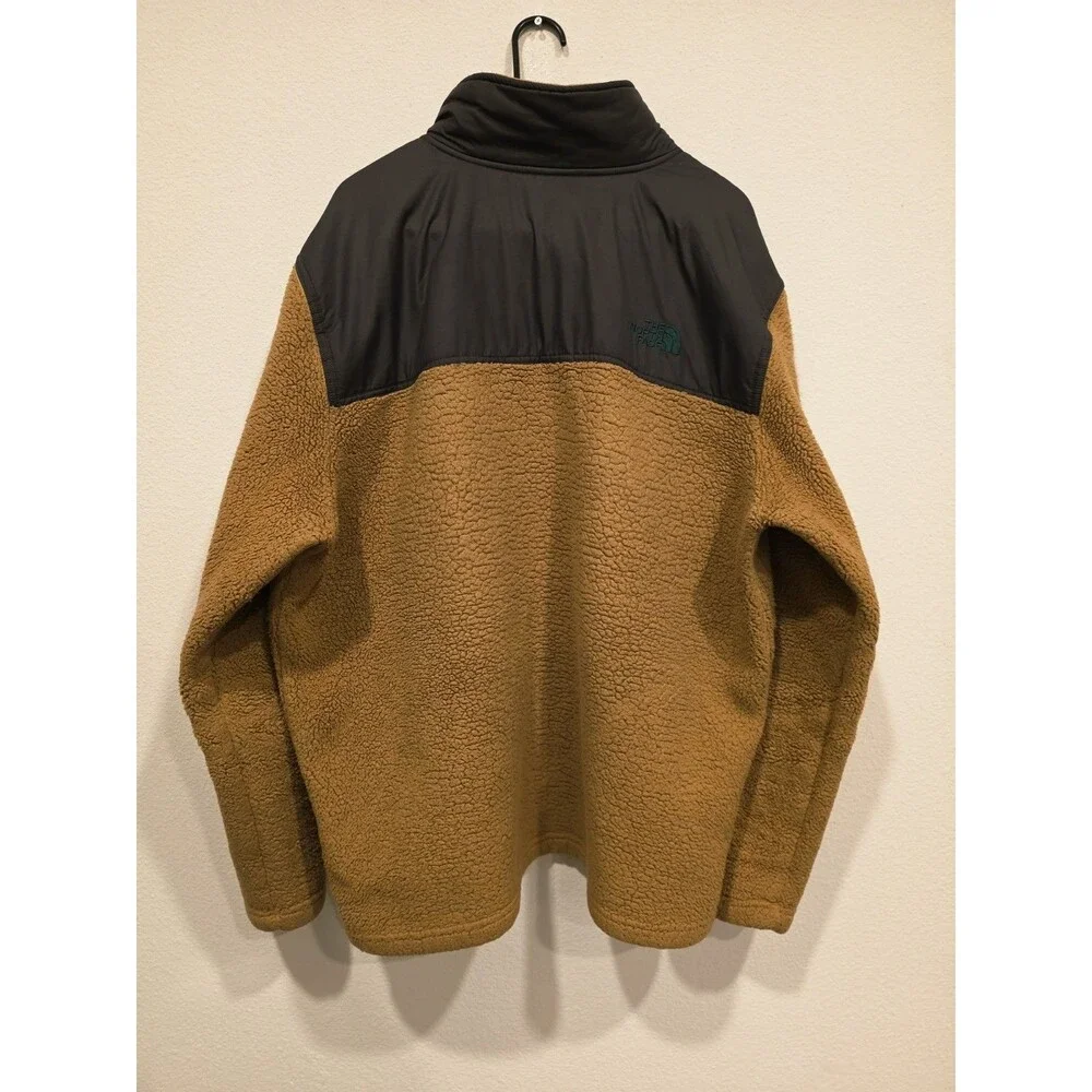 The North Face Fleece Sherpa Extreme Pile 1/4 Zip Pullover Men's Brown Size XL